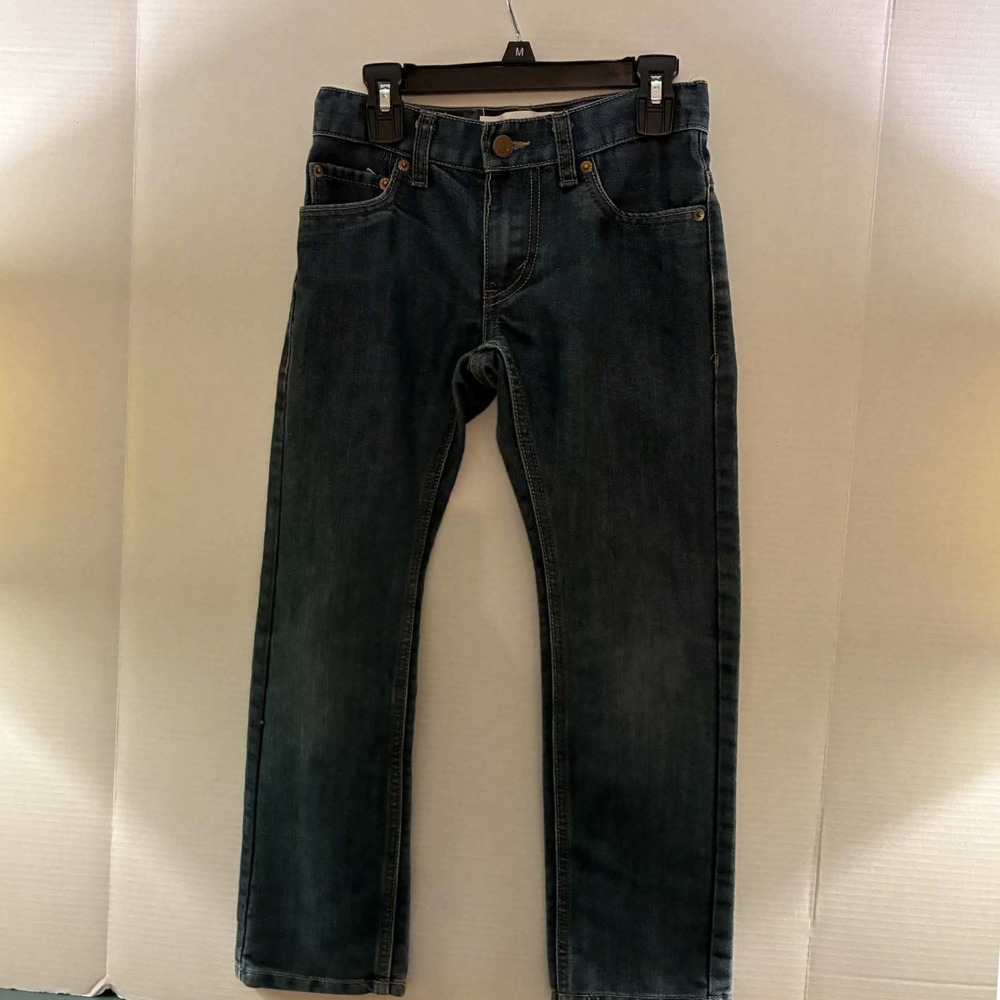 Levi's 511 Slim Jeans Boys 8 Reg Dark Blue Denim Pants Adjustable Waist 5511-542